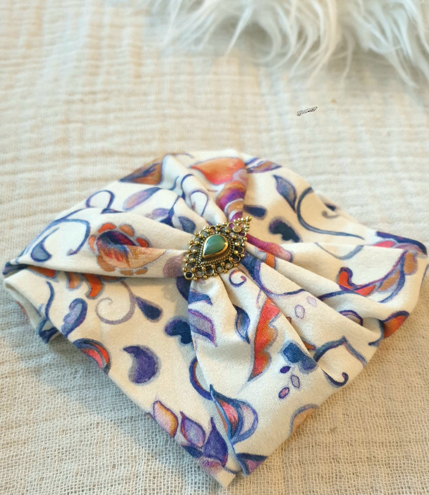 Boho Haarband - Be you, Jersey / BlueBohoflowers