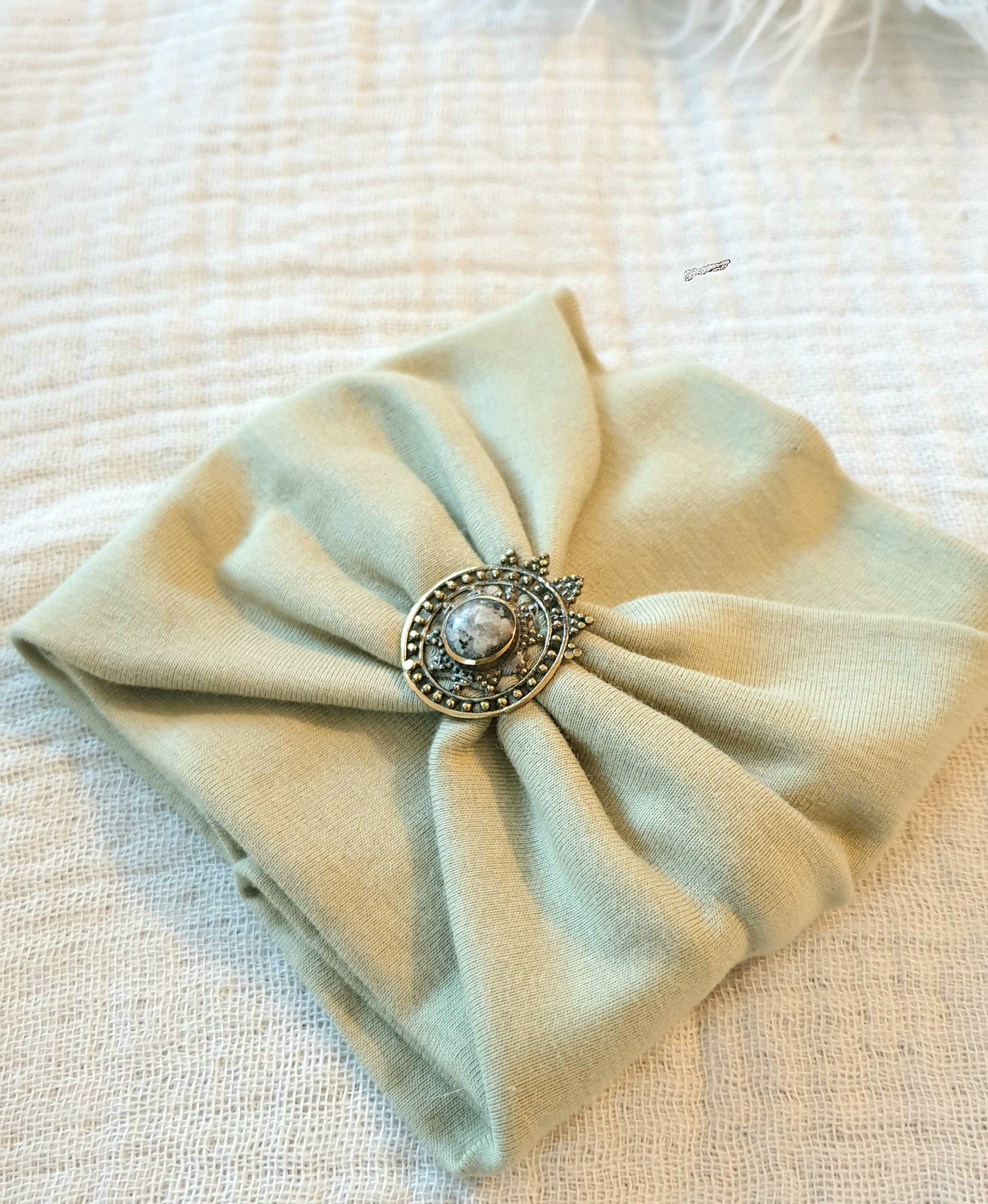 Boho Haarband - Be you, Jersey / PastelGreen