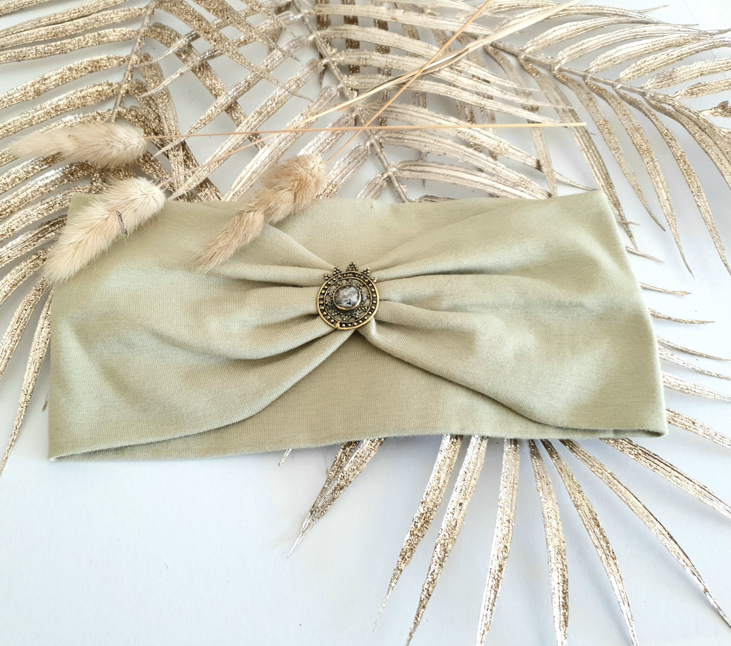 Boho Haarband - Be you, Jersey / PastelGreen