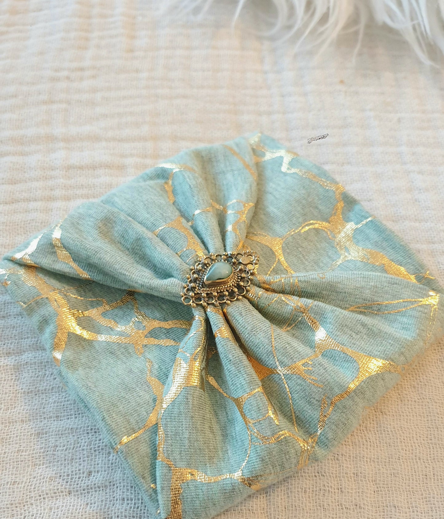 Boho Haarband - Be you, Jersey / MintGolden