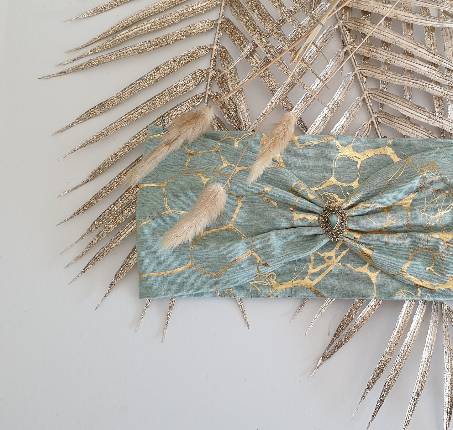Boho Haarband - Be you, Jersey / MintGolden