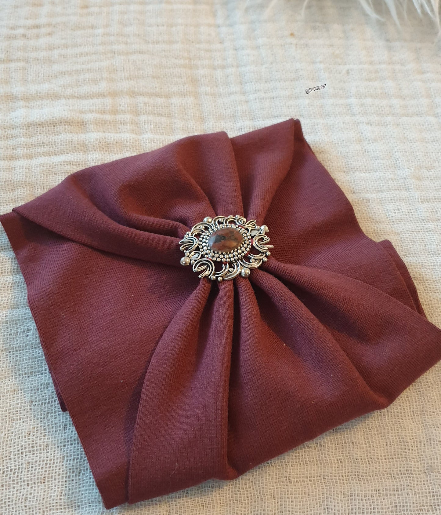 Boho Haarband - Be you, Jersey / Bordeaux