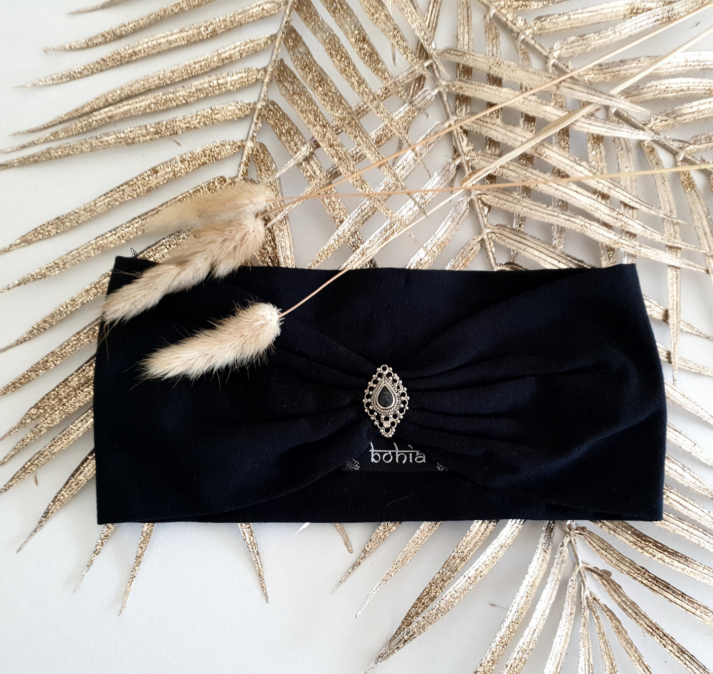 Boho Haarband - Be you, Jersey / Black