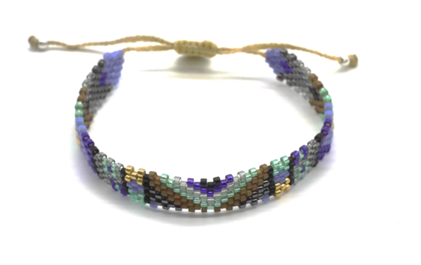 Étno Delgado Cómbo Azul - Gewobenes Miyuki Armband
