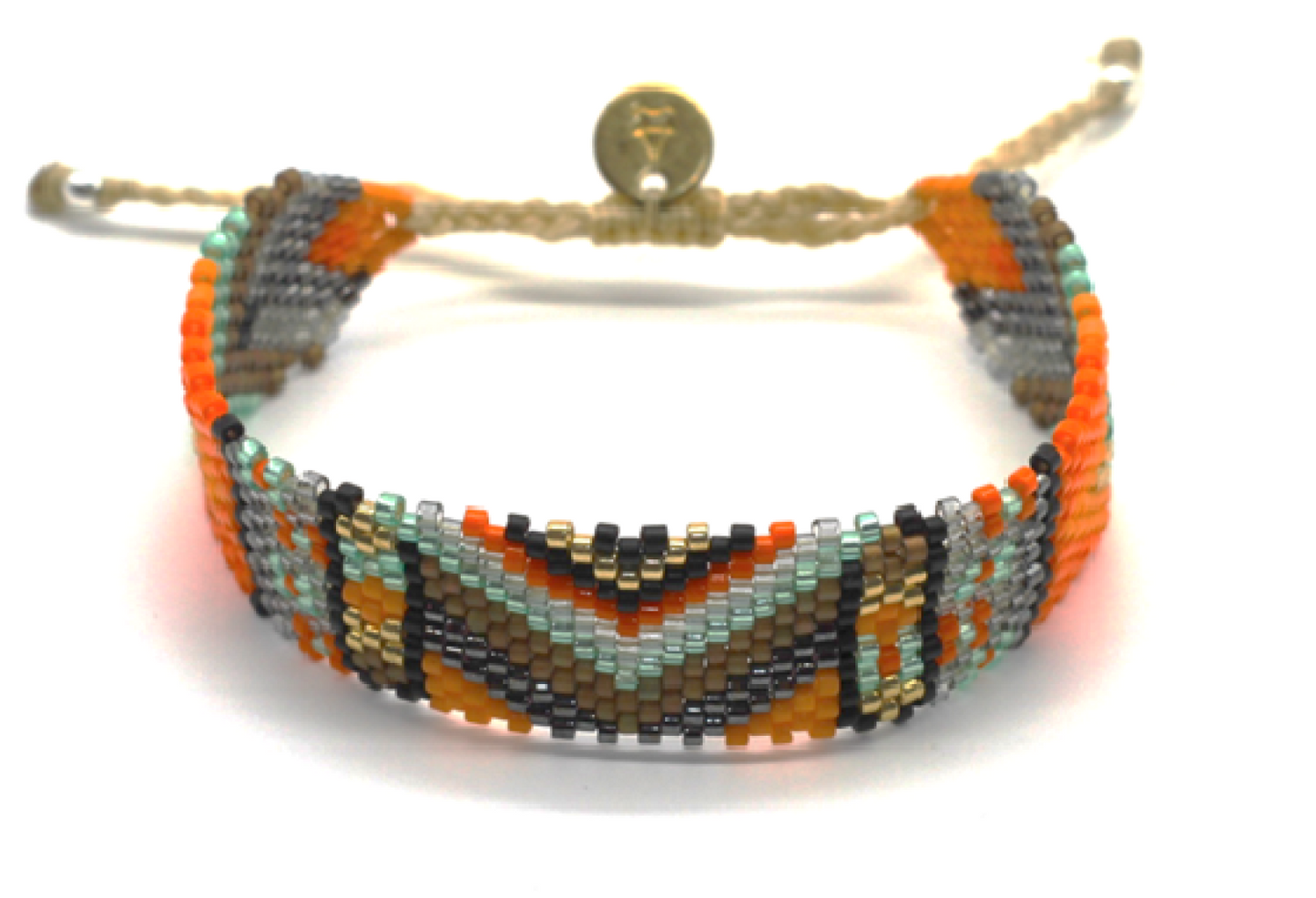 Étno Grueso Cómbo Naranja - Gewobenes Miyuki Armband