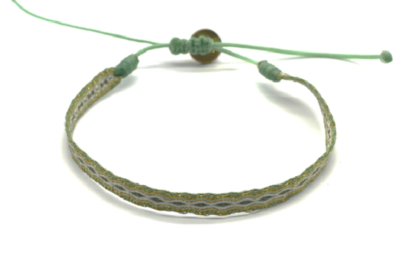Sencillo Light Green - Gewobenes Armband