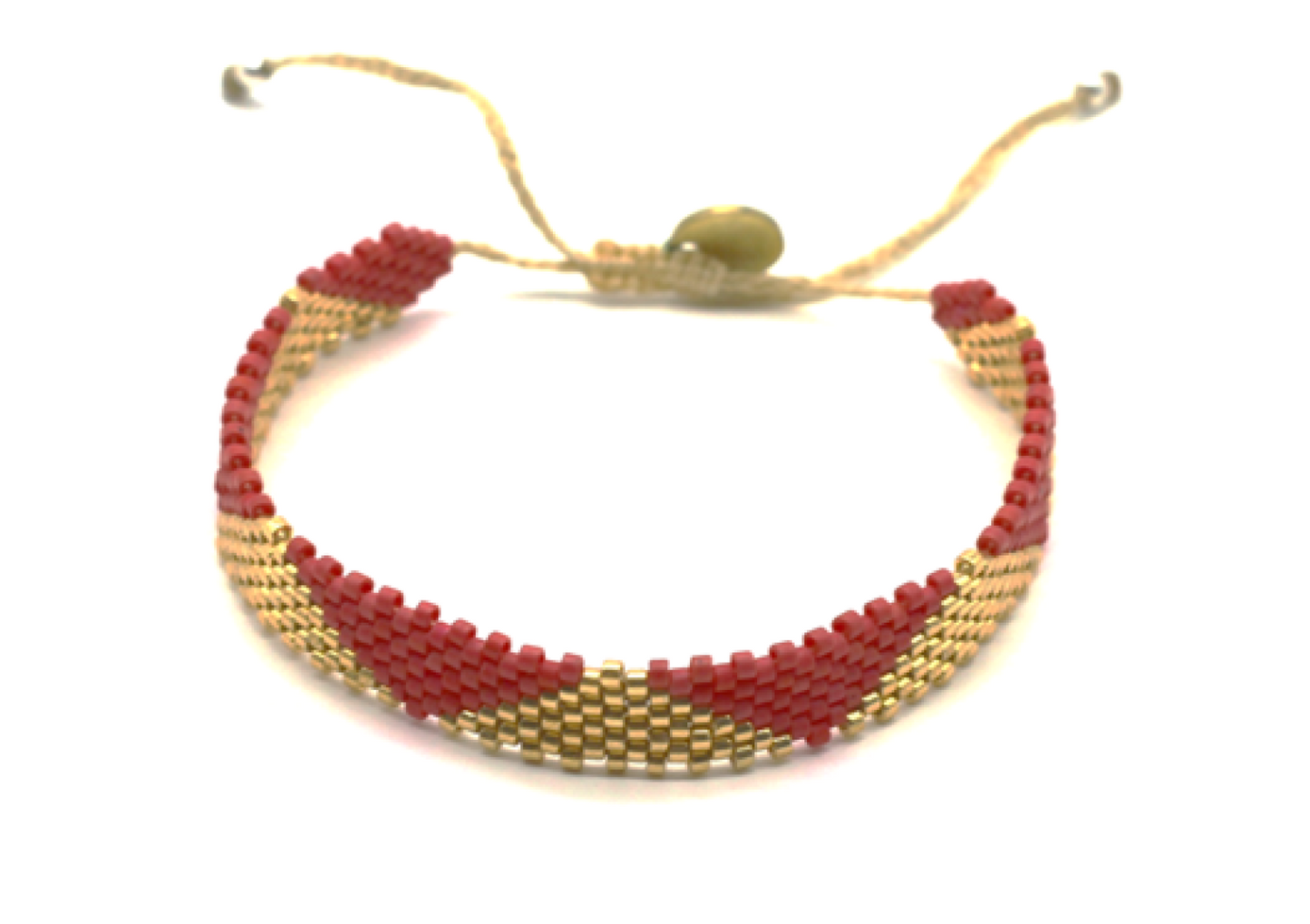 Triangulo Brombeere - Gewobenes Miyuki Armband