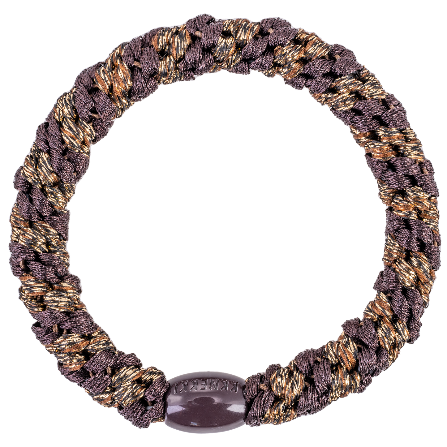 Haargummi - Brown Coffee Glitter Stripe