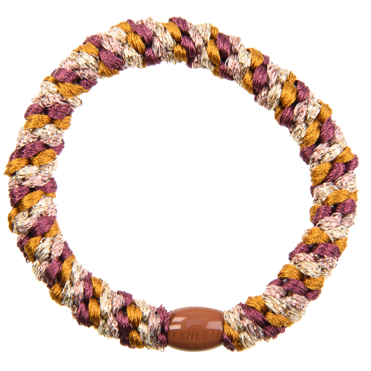 Haargummi, Curry Rosewood glitter Mix