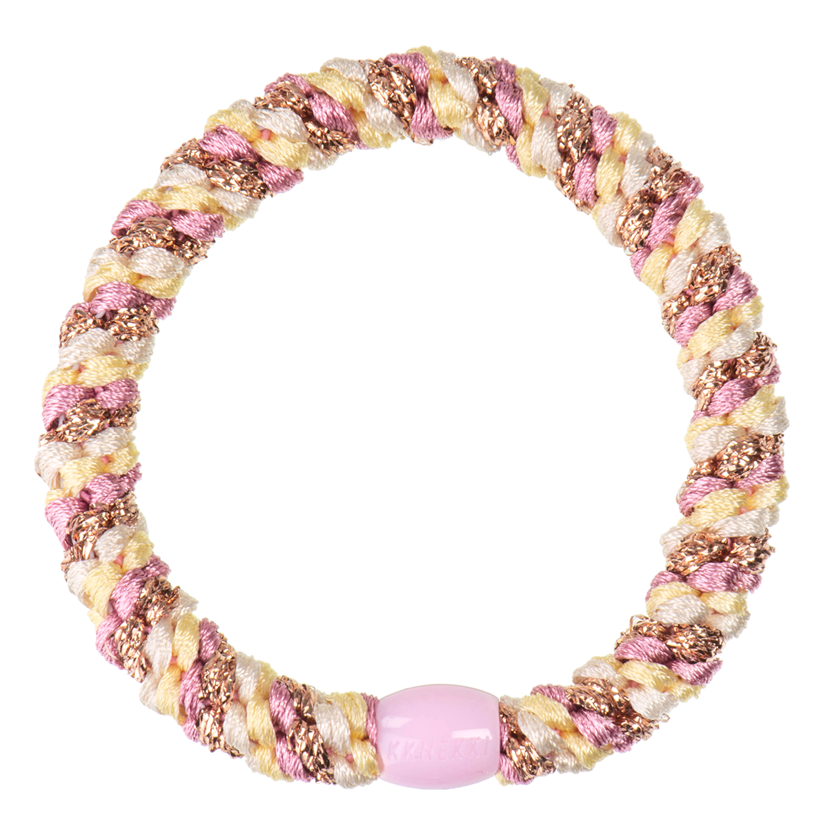 Haargummi, Pink Old yellow glitter Mix