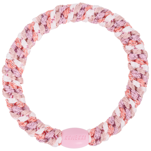 Kknekki Haargummi -  Dusty rose Pink Glitter
