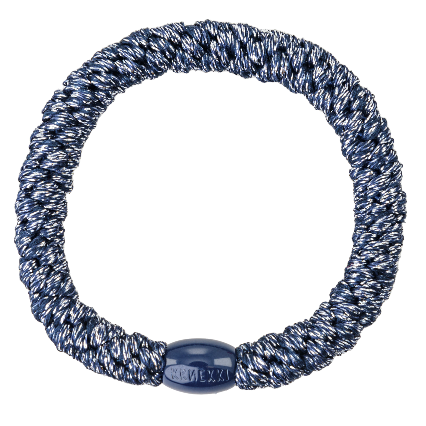Haargummi - Navy Silver Glitter