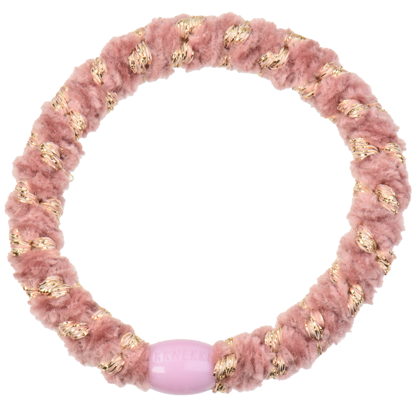 Haargummi, Rose Dusty Velvet Glitter Stripe