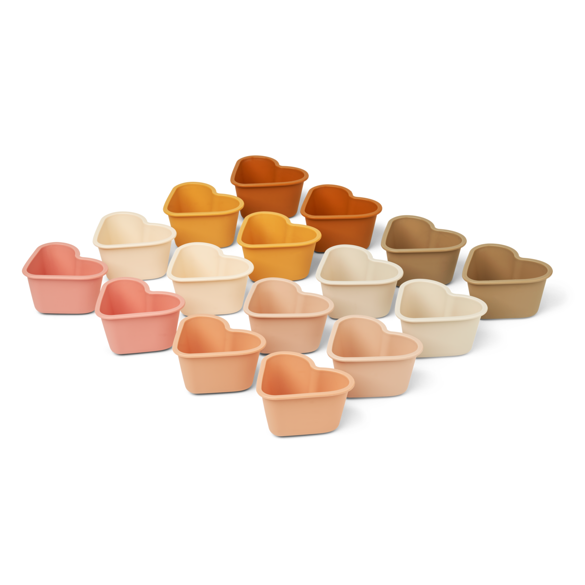 Tilo Cupcake Formen 16-Pack - Herzen, rose multi mix