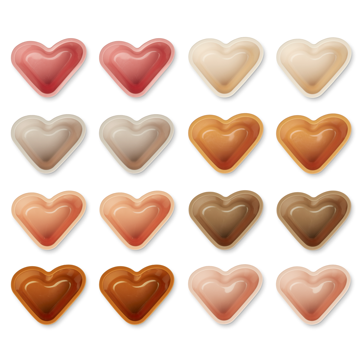 Tilo Cupcake Formen 16-Pack - Herzen, rose multi mix