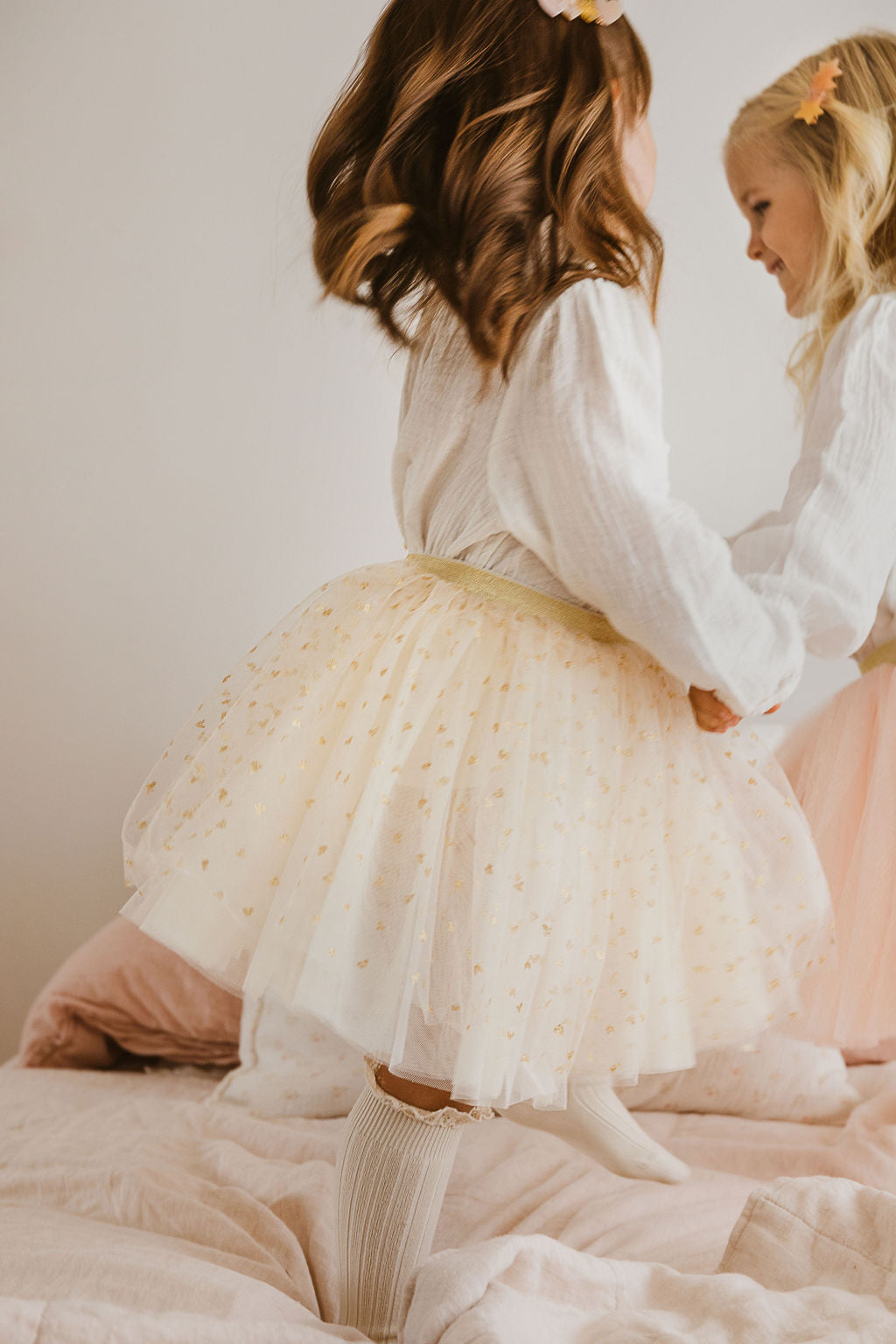 Tutu - Beige Glitter Hearts