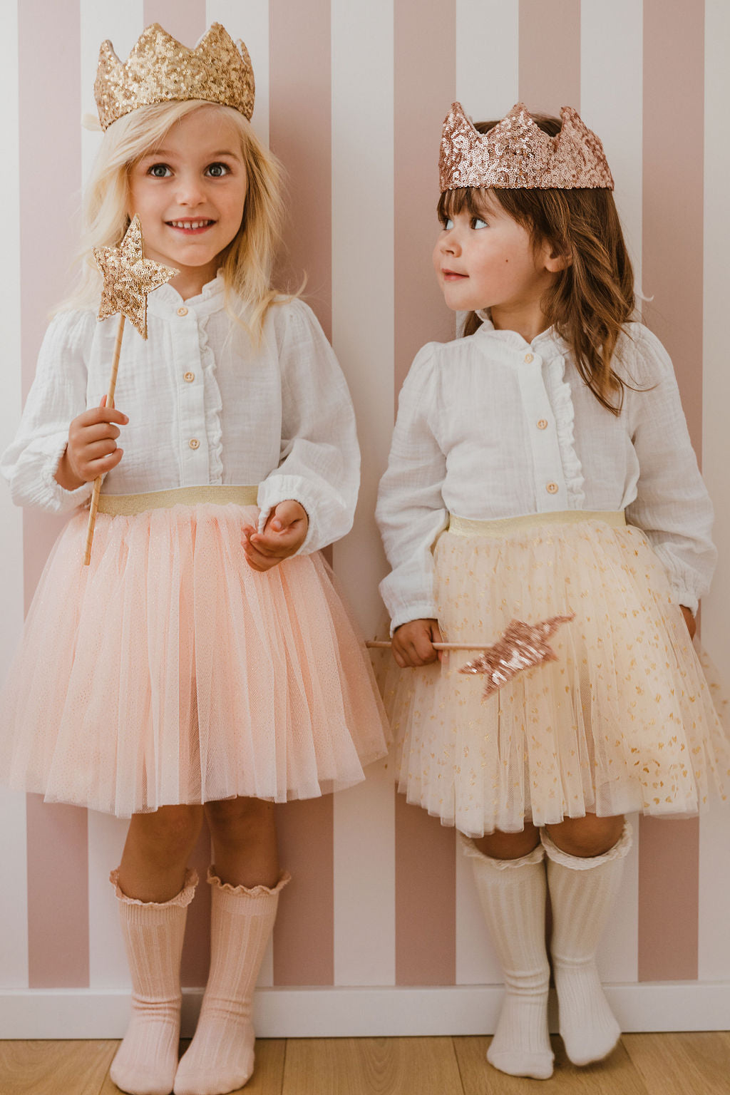 Tutu - Beige Glitter Hearts