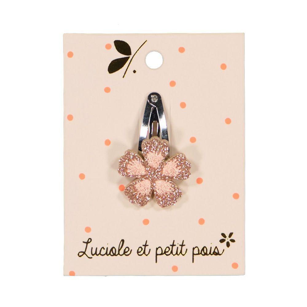 Mini Spängeli Blümchen Pink Glitter