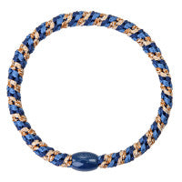 Haargummi - Slim mix Navy Gold Glitter
