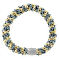 Haargummi, Blue Grey Beige Glitter