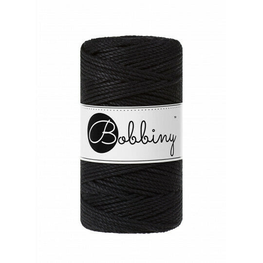 Makramee Schnur 3PLY 3mm, 100m - Schwarz
