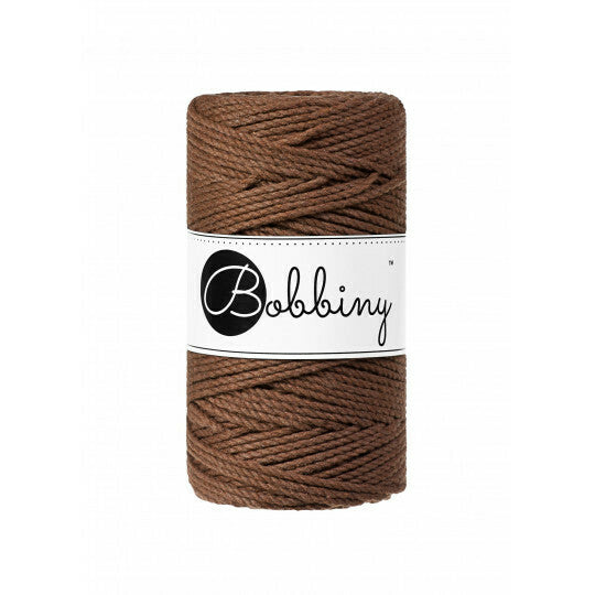Makramee Schnur 3PLY 3mm, 100m - Mokka