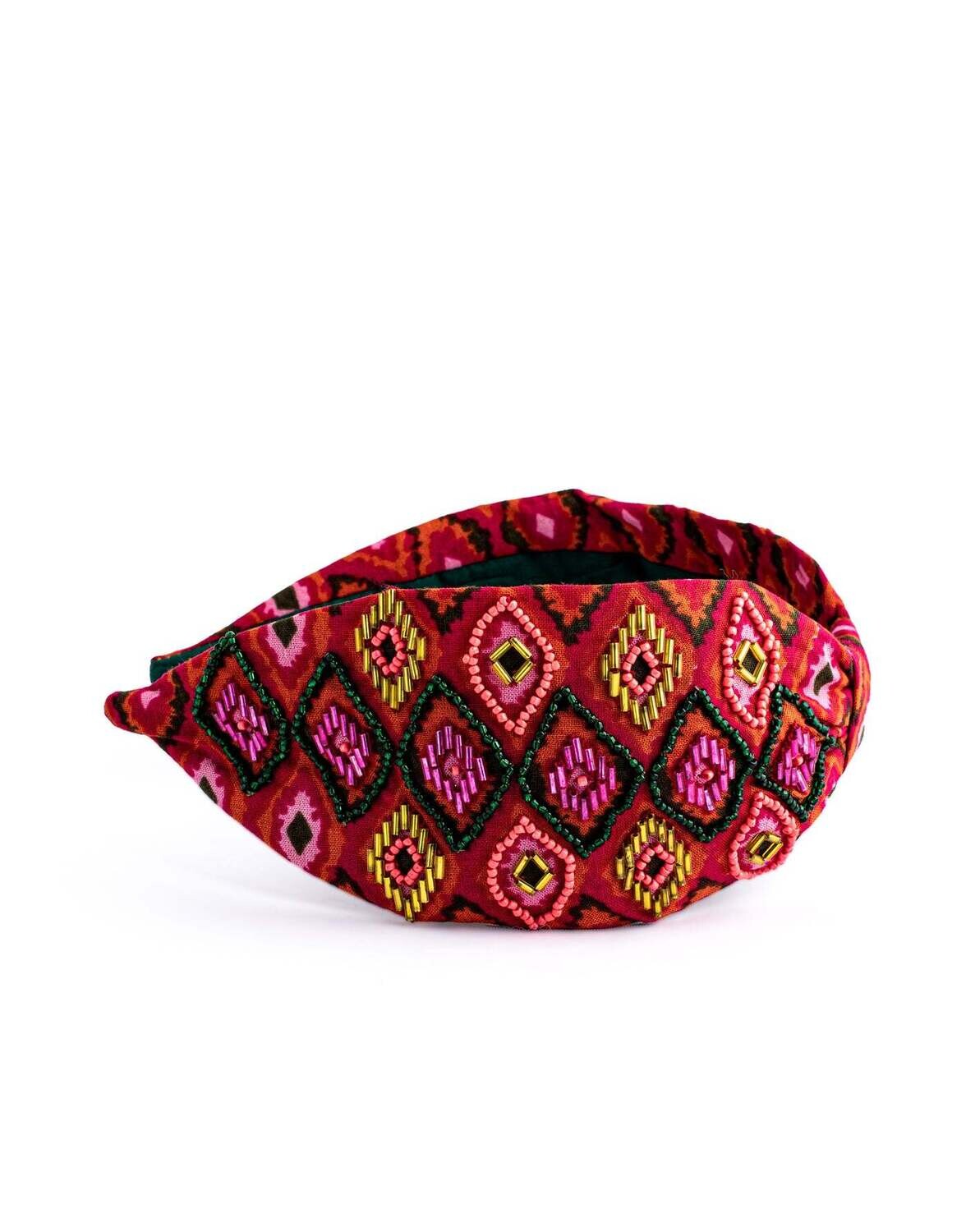 Haarreif Ikat Red