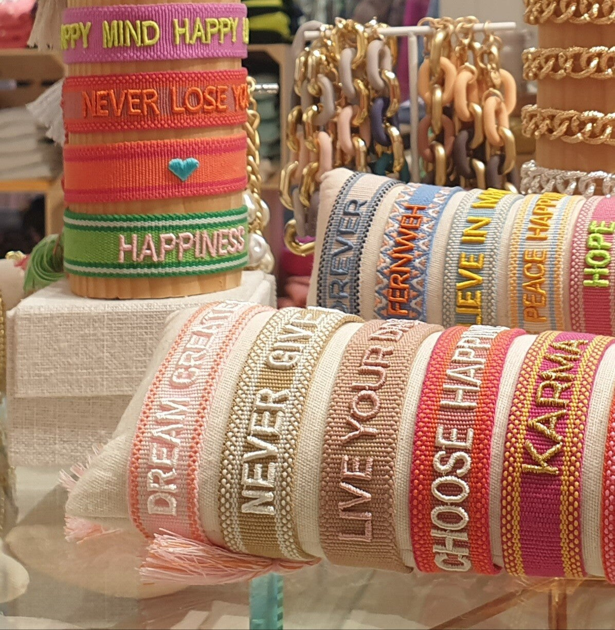 Statement Armband - NEVER GIVE UP