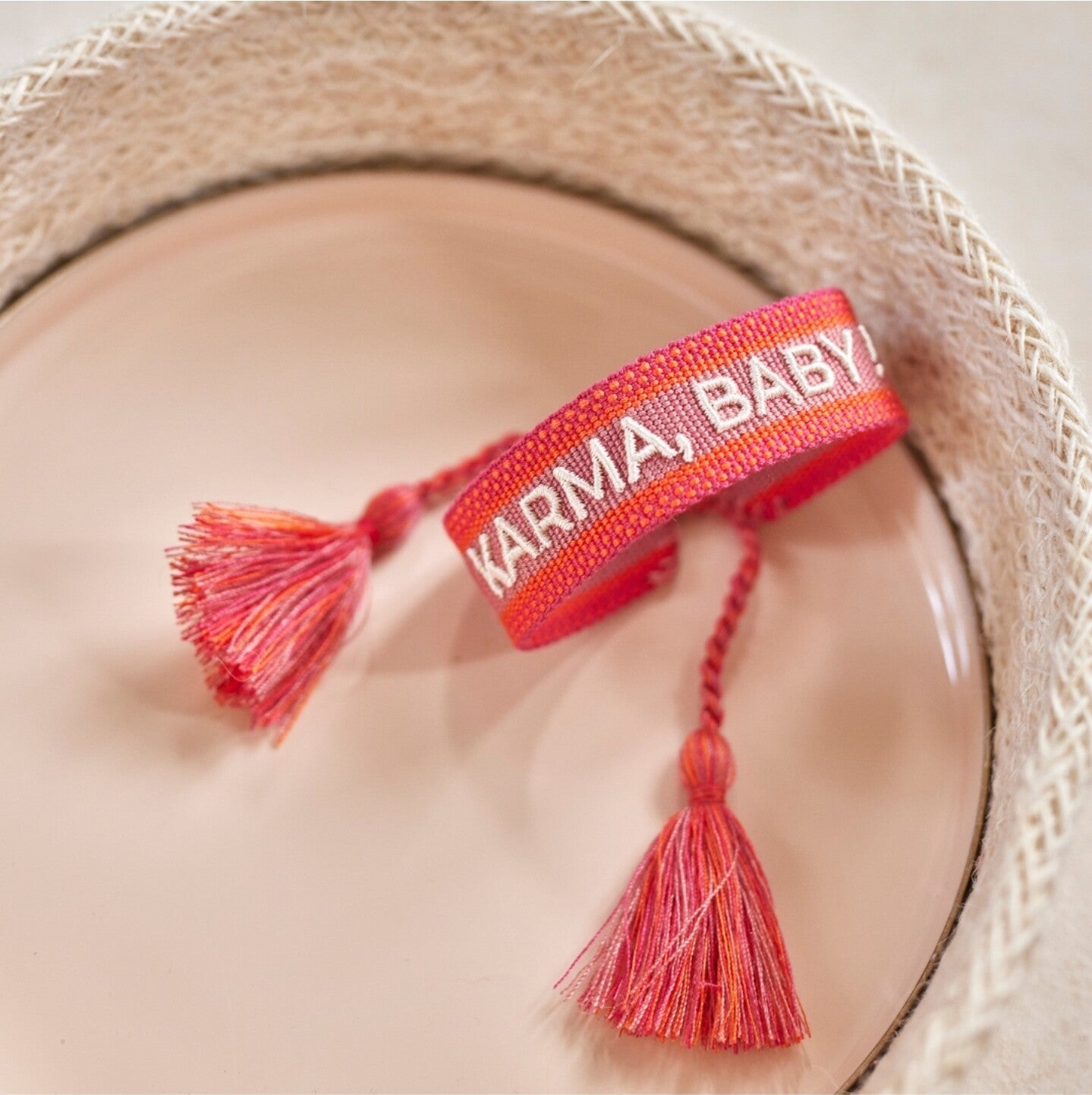 Statement Armband, Mauve/rot - KARMA BABY