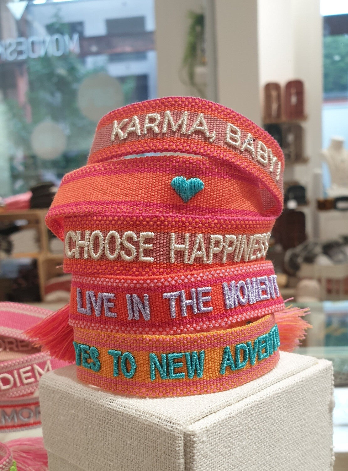 Statement Armband, Mauve/rot - KARMA BABY