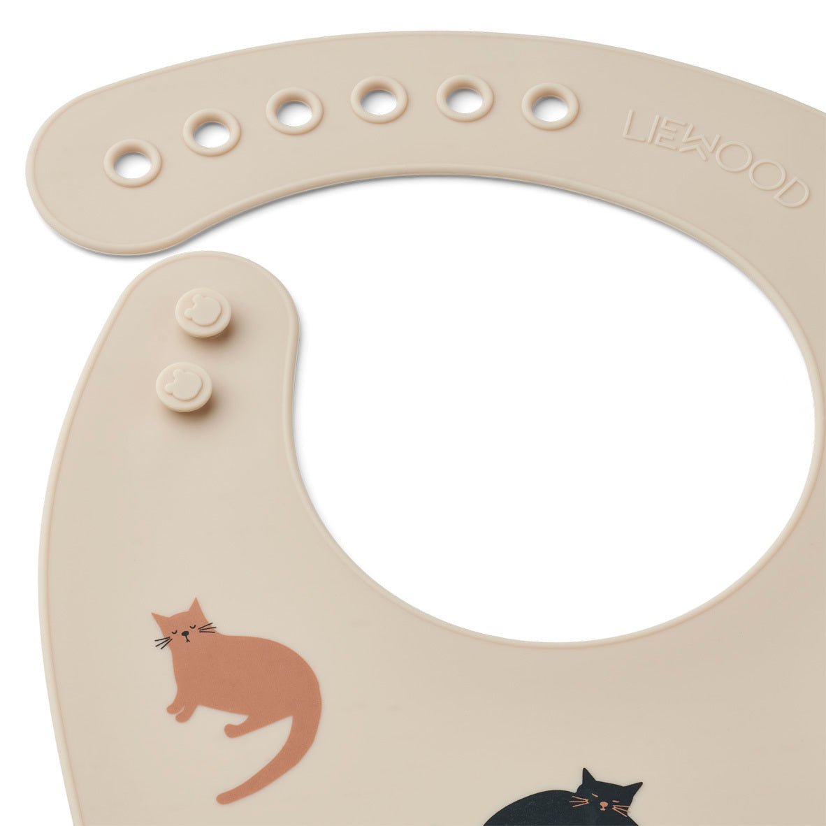Kinderlätzli aus Silikon, Miauw/Tilda 2er Pack Bib - LIEWOOD