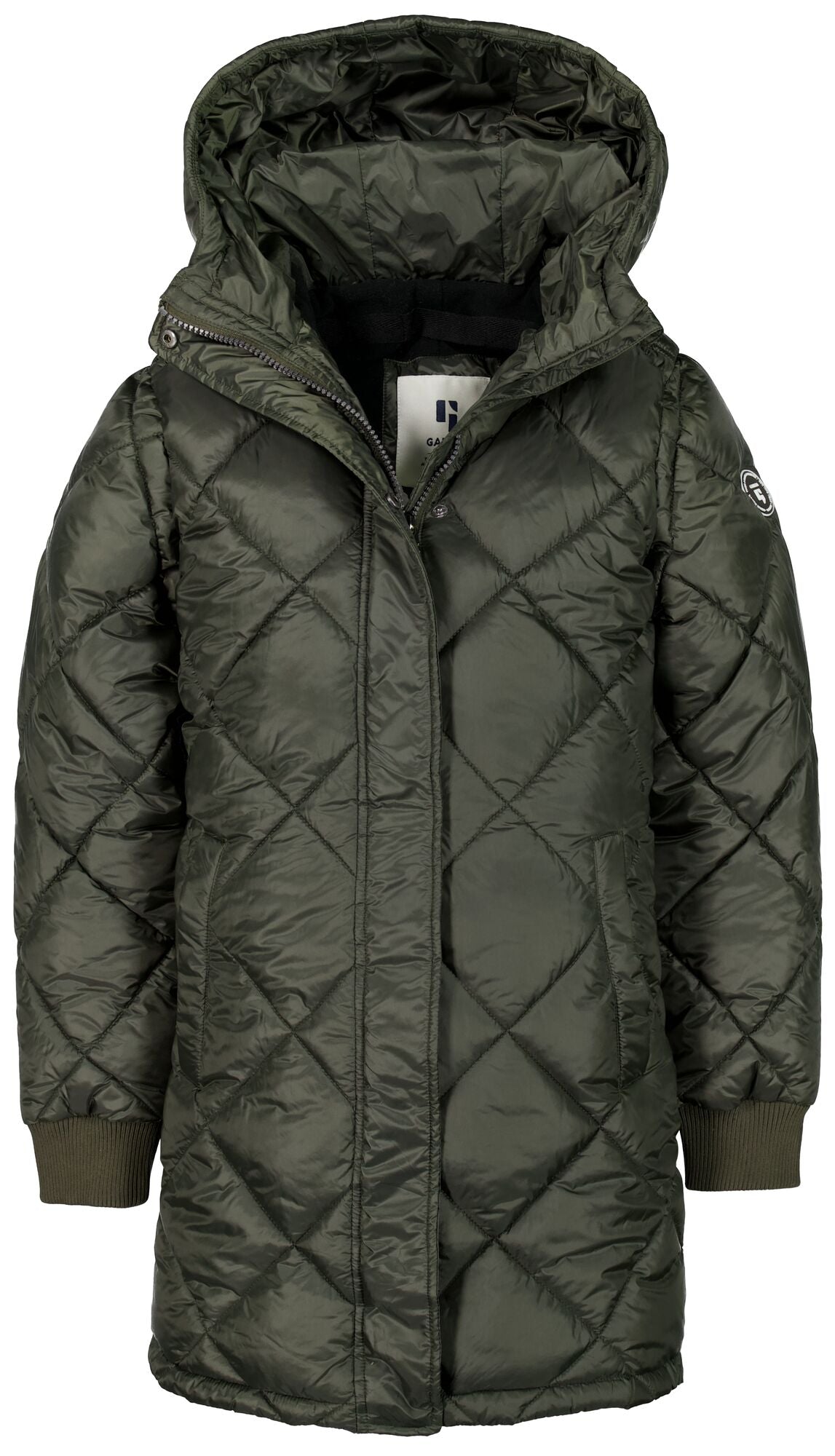 Jacke Midi Mantel, Dunkelgrün - Garcia