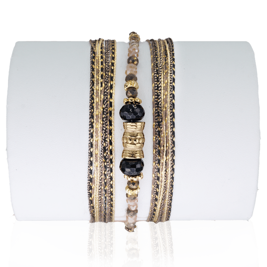 Wickelarmband Emma - Onyx