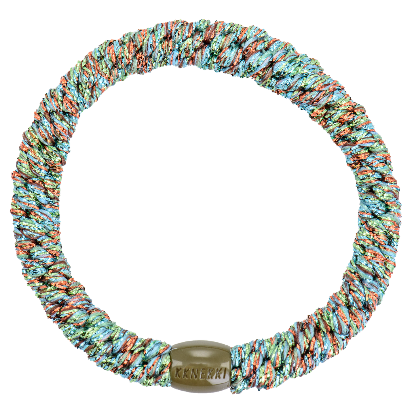 Haargummi, Green Coral Glitter