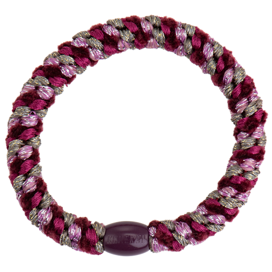 Haargummi, Bordeaux Camo Pink Glitter Mix