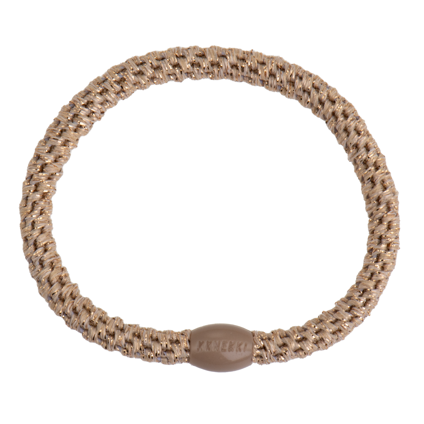 Haargummi - Slim Beige Glitter