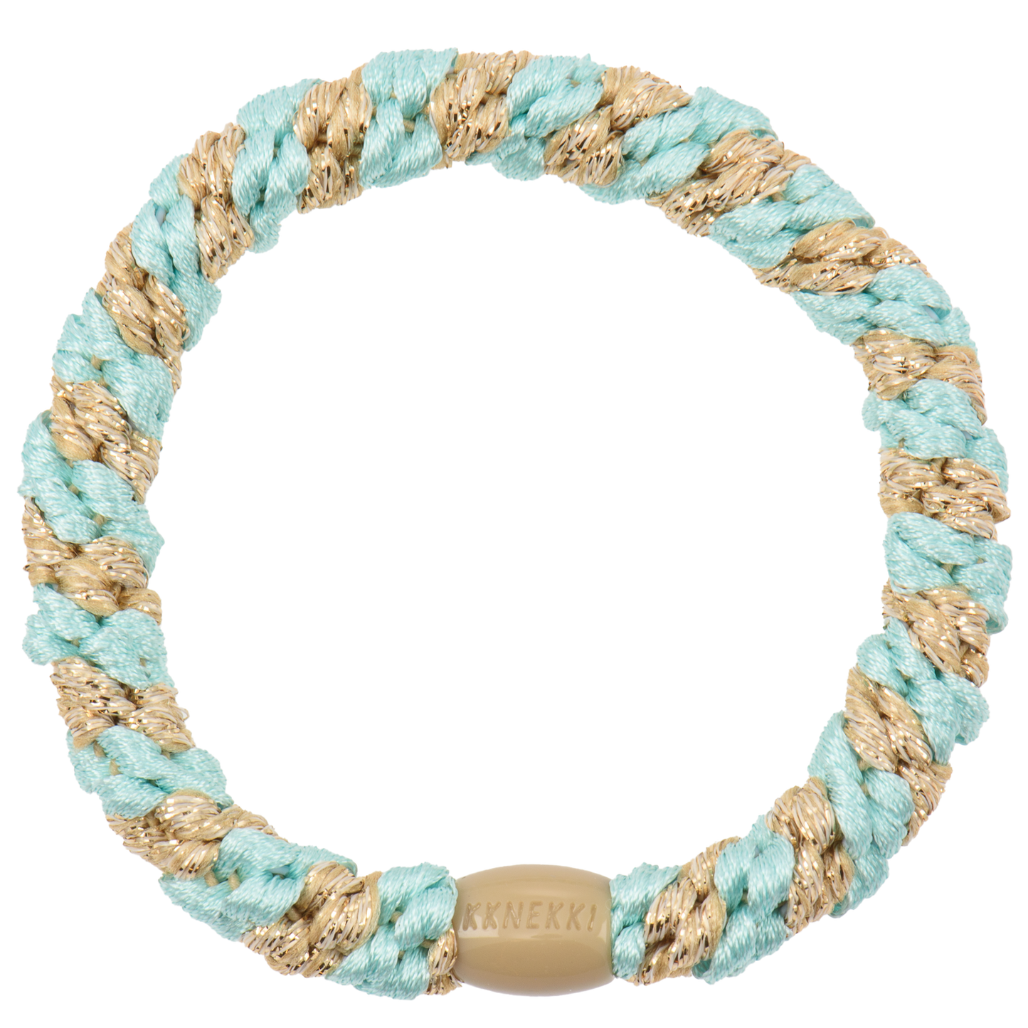 Haargummi, Beige Peppermint Glitter Stripe