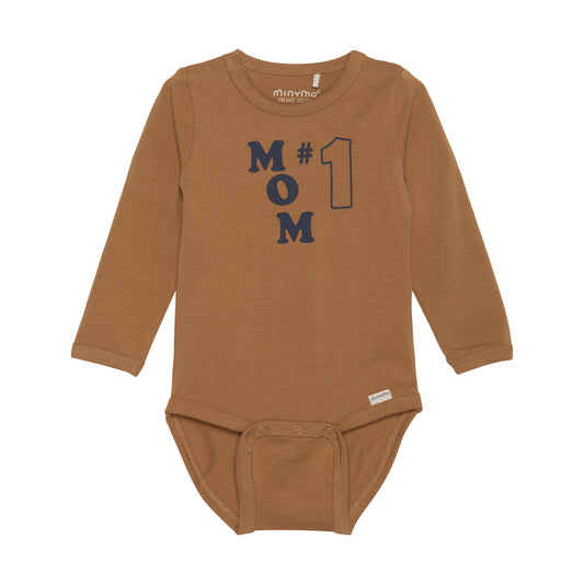 Body LS "MOM", Tobacco Brown